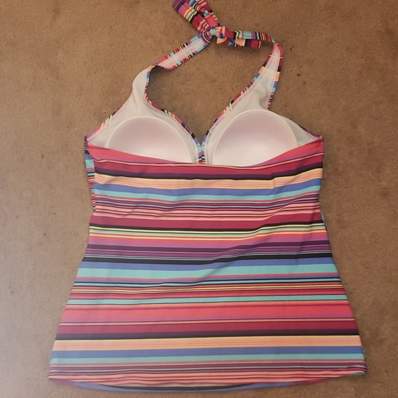 Croft and Barrow multicolor stripped tankini - Picture 3 of 5
